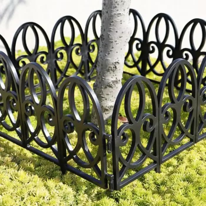Clôture décorative de jardin, bordure en fil métallique antirouille pour extérieur, pliable, pour aménagement paysager, protection de patio et de cour, installation facile pour la maison et le jardin