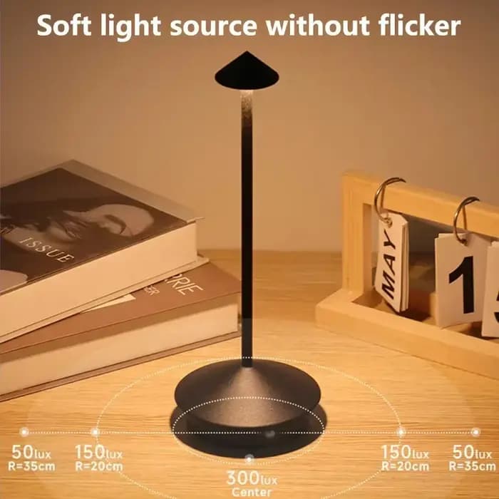 Lampe de table rechargeable créative à LED tactile pour salle à manger, hôtel, café, lampe de chevet décorative, lampe de bureau
