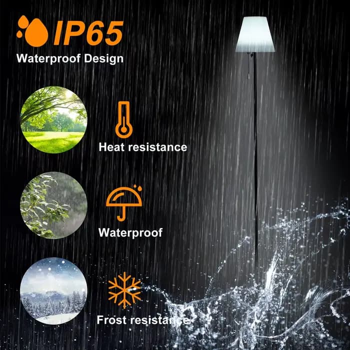 Lampadaire extérieur solaire sans fil avec capteur de lumière, chargeur 62USB, étanche, aste