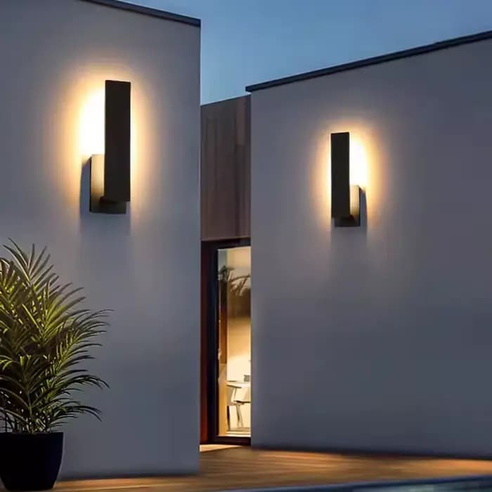 Applique murale extérieure étanche moderne Simple en aluminium lampes murales porche balcon appliques cour décoration luminaires