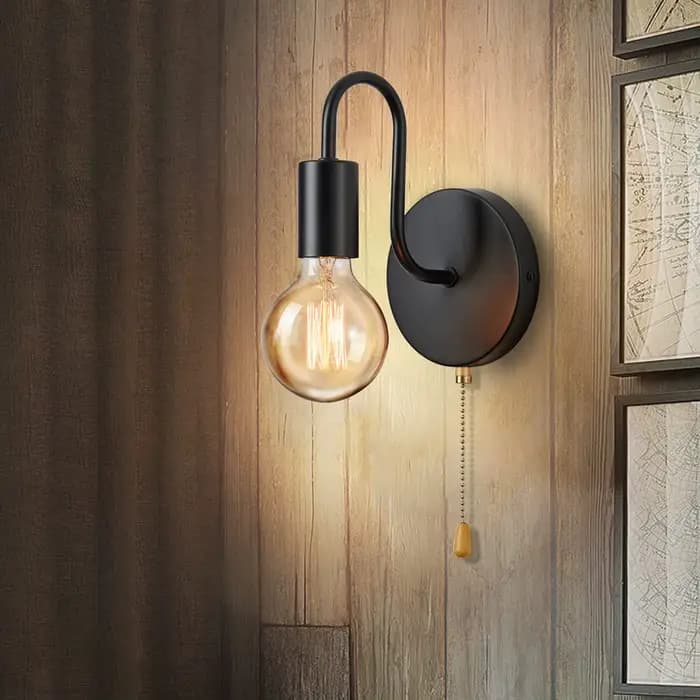Applique industrielle nordique fer noir E27 éclairage intérieur chevet salle de bain chambre lampe applique murale luminaire décor