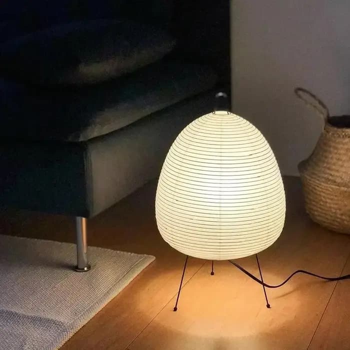 Lampe sur pied sculpturale Wabi Sabi, lanterne en papier japonaise, lumière d'appoint pour chambre à coucher, salon, décoration