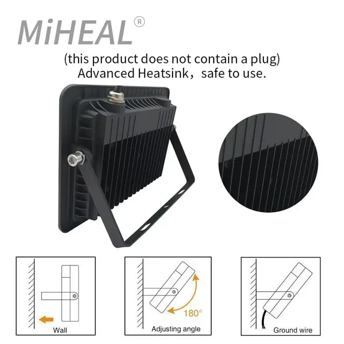Éclairage industriel à LED, lampe de travail IP68, lampe minière, budgétaire, usine, atelier, garage, 110V, 220V, 10W, 20W, 30W, 50W, 100W