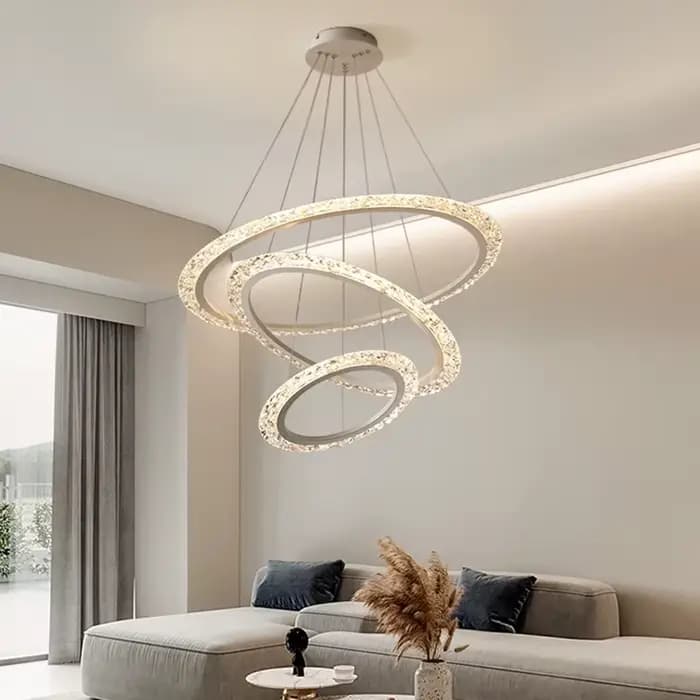 Lustre LED nordique pour salon, salle à manger, chambre à coucher, cuisine, style luxe léger, anneau lumineux de plafond, décoration intérieure