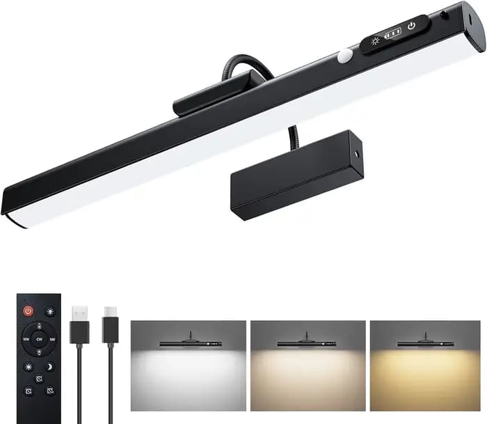 Lampes à poser murales avec détecteur de mouvement, batterie rechargeable 7800mAh, pour tableaux, portraits, décoration murale