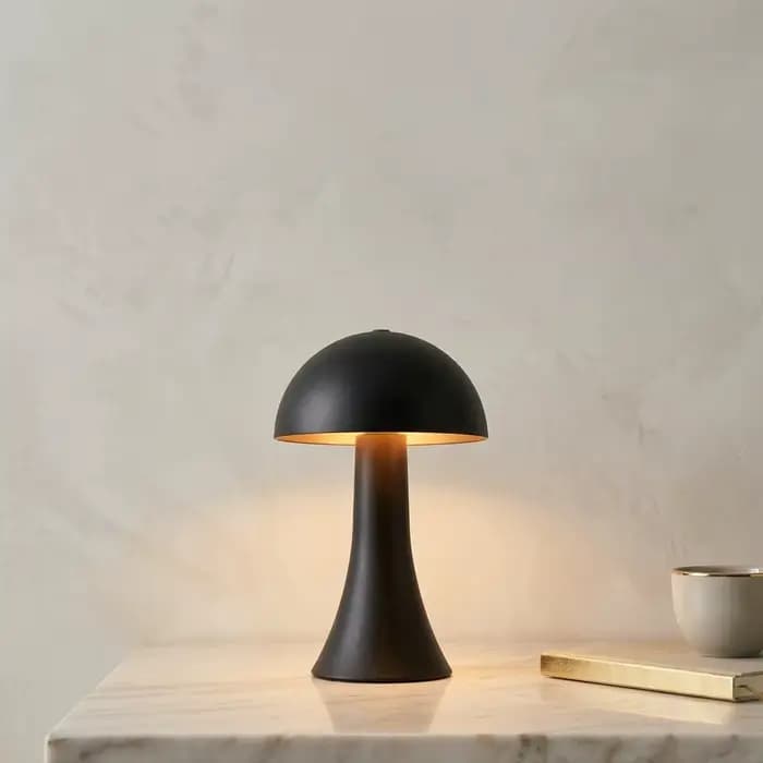 Lampe de table en forme de champignon, lumière d'ambiance, rechargeable par USB, lampe de table vintage, capteur tactile, lampe de bureau LED pour la chambre à coucher, décoration esthétique pour la m