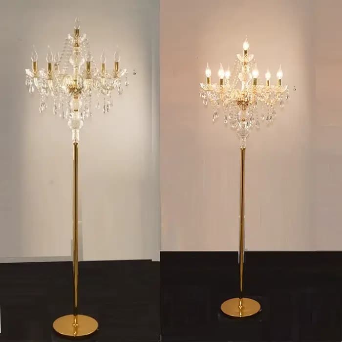 Lampe LED autoportante en cristal, design français moderne, éclairage d'intérieur, luminaire décoratif de plafond, idéal pour un salon ou une chambre à coucher