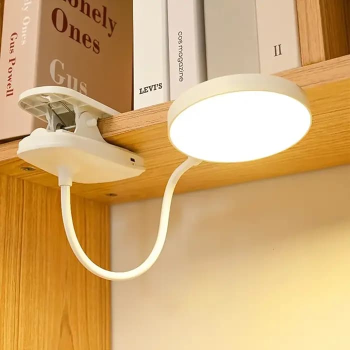 Lampe de Table Led Rechargeable par USB, veilleuse avec pince pliante, support d'étude, lampe de lecture tactile, 3 Modes de gradation, lumière de Protection des yeux