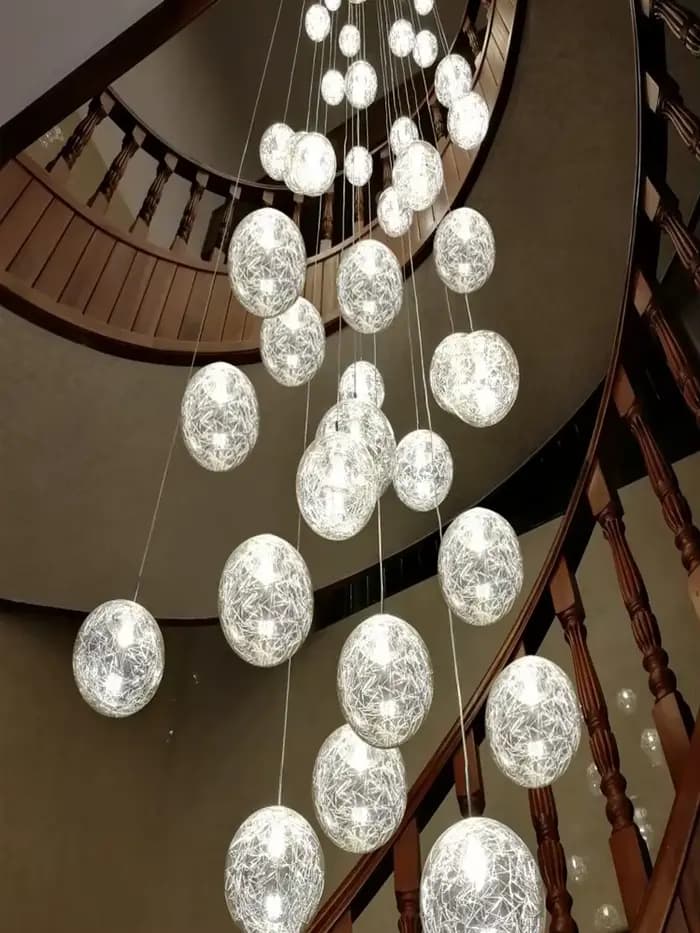 Lustre moderne loft en métal plaqué pour salon chambre hôtel élégance éclairage led chambre principale occasion spéciale