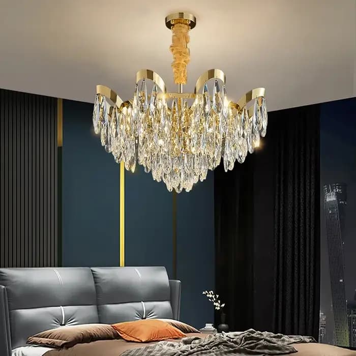 Lustre en cristal pour salon et salle à manger, nouveau design moderne, lampe de face créative, éclairage intérieur, luminaire Ludeviation, décoration d'intérieur