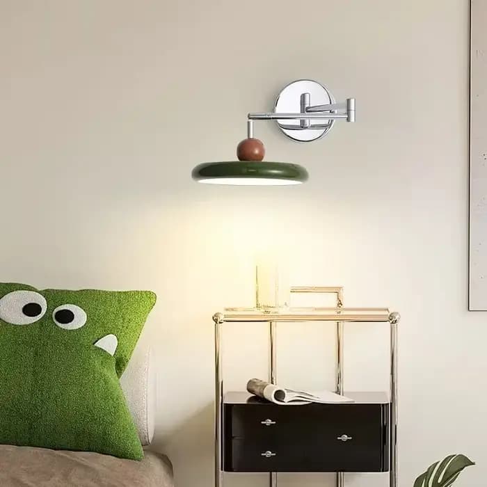 Lampe murale à bras articulé LED pour chambre à coucher, chevet, bureau, canapé, hôtel, style moderne crème, éclairage de lecture