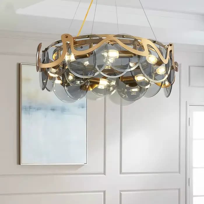 Lustre de luxe nordique or luminaire suspension table salle à manger lampes suspendues plafond créatif verre Lustre meubles d'hôtel