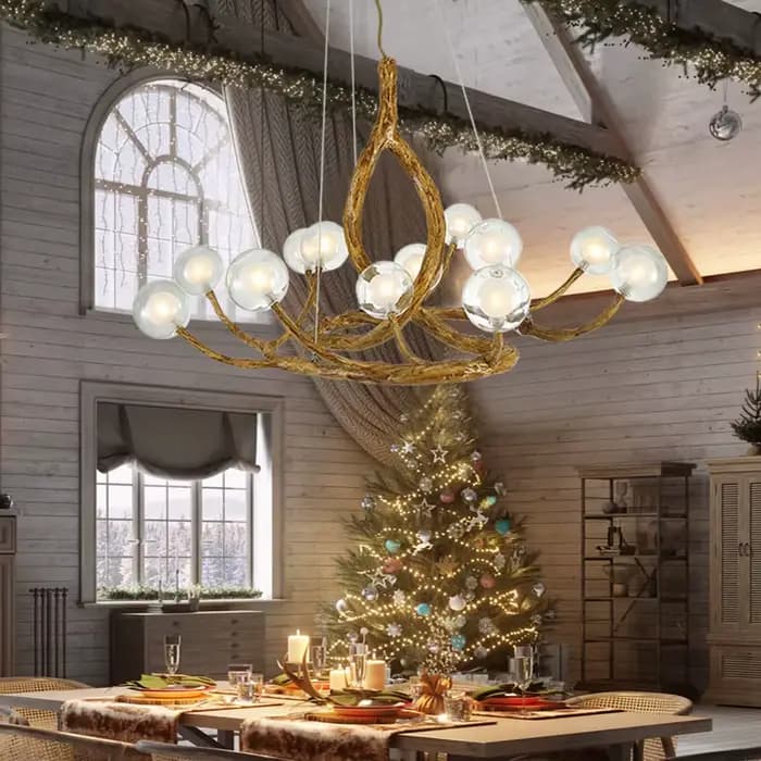 Moderne minimaliste branche d'arbre LED lustre hall d'hôtel café magasin de vêtements Restaurant suspension lampe Art décor éclairage