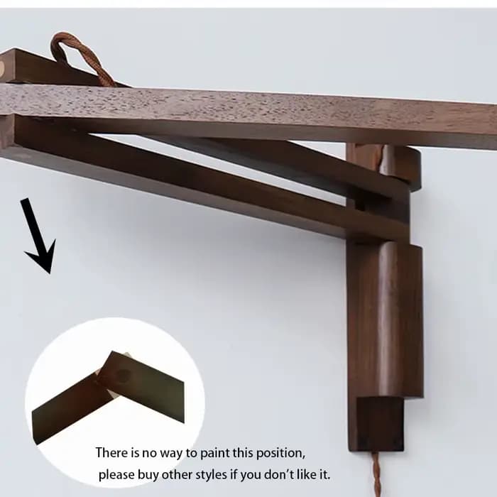 Applique japonaise en bois massif, lampe de chevet pour chambre à coucher, style nordique rétro, bras à bascule pliant, pour restaurant, allée, art en fer