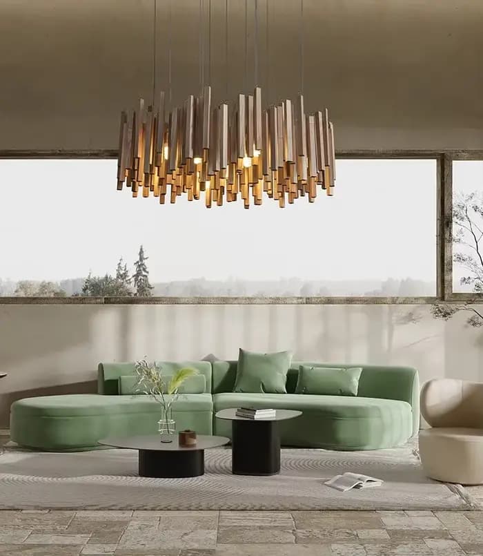 Lustre en bois massif japonais, lampes suspendues pour salle à manger, cuisine, table, chambre à coucher, ferme, restaurant