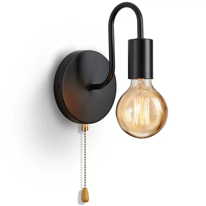 Applique industrielle nordique fer noir E27 éclairage intérieur chevet salle de bain chambre lampe applique murale luminaire décor