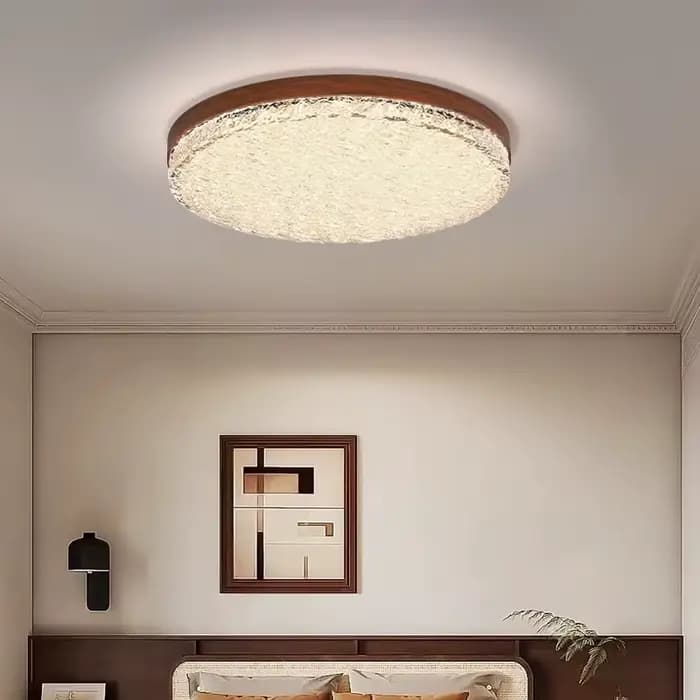 Luminaires de plafond de luxe effet glace craquelée pour salon, éclairage de chambre italien haut de gamme intelligent avec protection oculaire, luminaire d'intérieur pour la maison