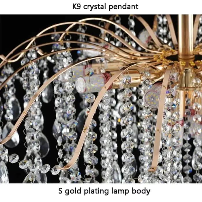 Lustre de plafond moderne de luxe à LED pour salon, luminaire en cristal, articles de décoration intérieure, lampe, luminaires suspendus pour cuisine