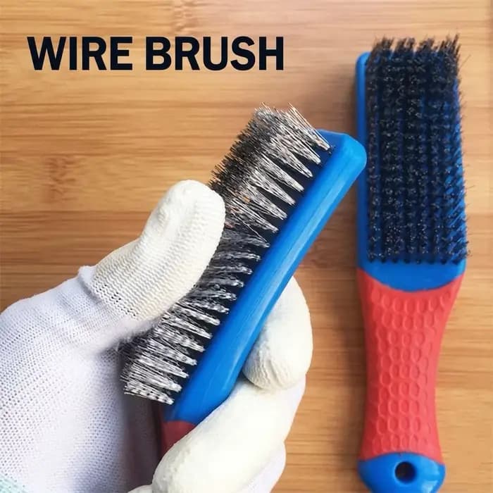 Brosse métallique robuste en acier inoxydable avec poignée en plastique confortable - Parfaite pour éliminer la rouille, les scories de soudure, la saleté et la peinture