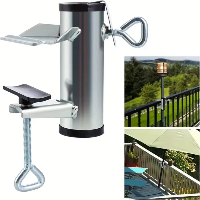 Pince parapluie pour terrasse extérieure, banc de terrasse, cadre partenaire, balustrade, bateau, poteau, clôture, table à manger sauvage, luminaire de partenaires, 1PC