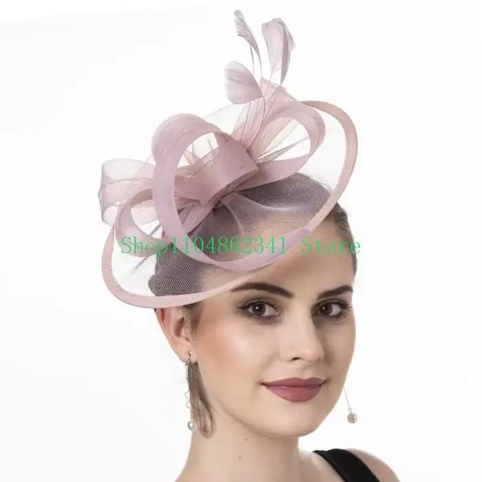Pince à cheveux fascinateur en plumes, pour voyage, ornement de cheveux en maille légère pour mariages, réunions de course et réunions de bal