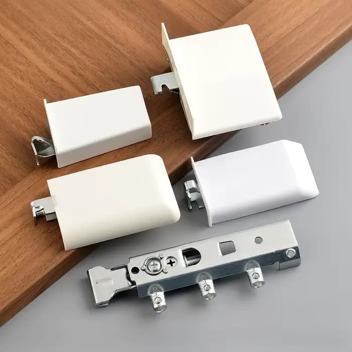 Support de suspension invisible en métal argenté pour armoire de cuisine, quincaillerie dissimulée pour placard