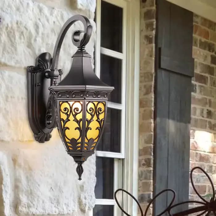 Balcon, couloir extérieur, mur, jardin de style européen, villa, cour, applique d'entrée extérieure, applique murale LED