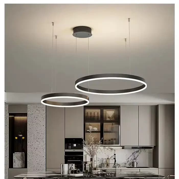 Plafond moderne à LEDs lustre anneau circulaire lustre salon chambre salle à manger éclairage maison éclairage intérieur décor lustre