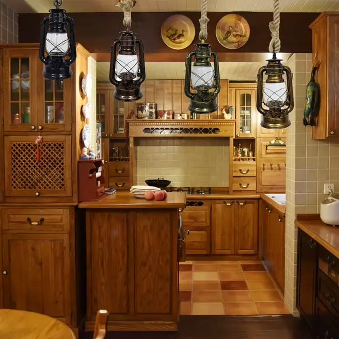 Lanterne Suspendue en Corde de Chanvre Style Rétro, Luminaire Décoratif d'Nik, Style Industriel Vintage, Idéal pour un Loft ou un Bar