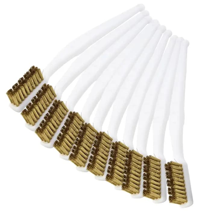Brosse métallique en laiton 10 pièces efficace pour le nettoyage des métaux industriels, outil pratique d'élimination de la rouille pour la Construction et l'installation d'huile