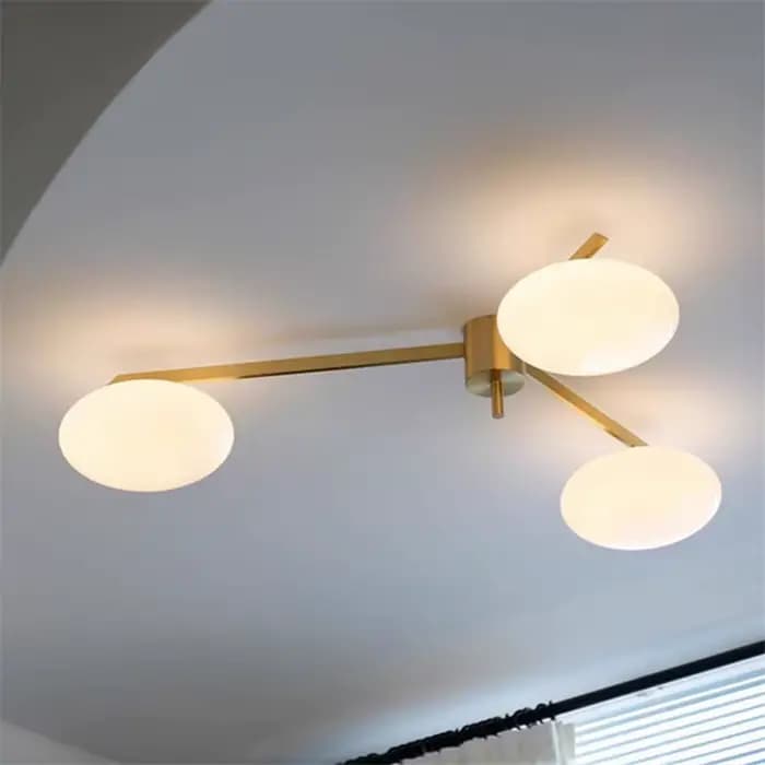 Bauhaus plafonniers en laiton or led verre galets lampe chambre salle d'étude sputnik lampe salon salle à manger Suspension éclairage