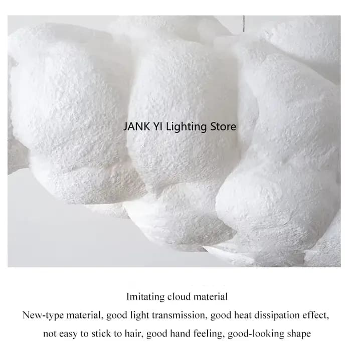 Luminaire suspendu en forme de nuage en tissu avec éclairage LED pour salon chambre et restaurant élégance moderne douceur romantique