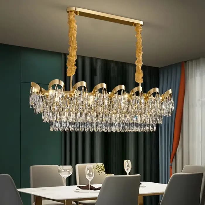 Lustre en cristal pour salon et salle à manger, nouveau design moderne, lampe de face créative, éclairage intérieur, luminaire Ludeviation, décoration d'intérieur