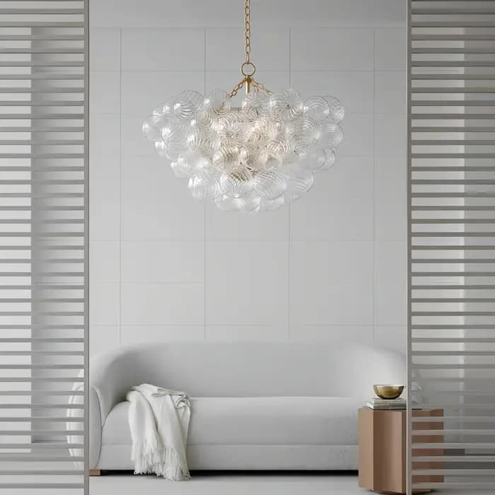 Lustre à bulles de verre scandinave moderne élégant pour salon étude chambre principale hôtel occasions spéciales