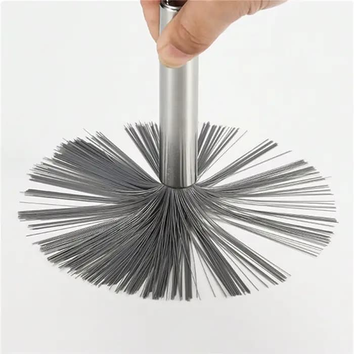 Brosse de nettoyage multifonctionnelle avec manche en acier, brosse de nettoyage domestique pour la maison, la cuisine et la salle de bain, 1/2 pièces