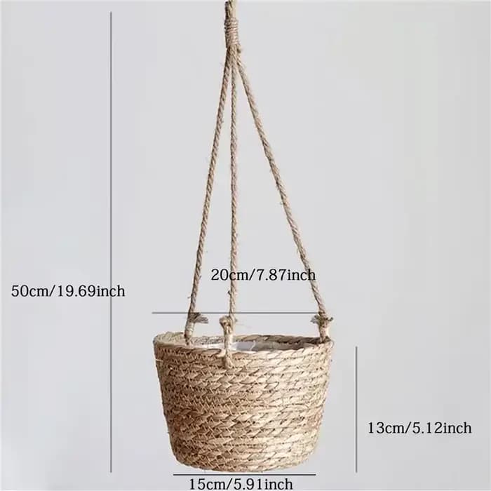 Jardinière suspendue en macramé, panier de rangement pour plantes, corde de Jute tissée, support de Pot de fleur d'intérieur et d'extérieur, cintres pour plantes, décoration de maison