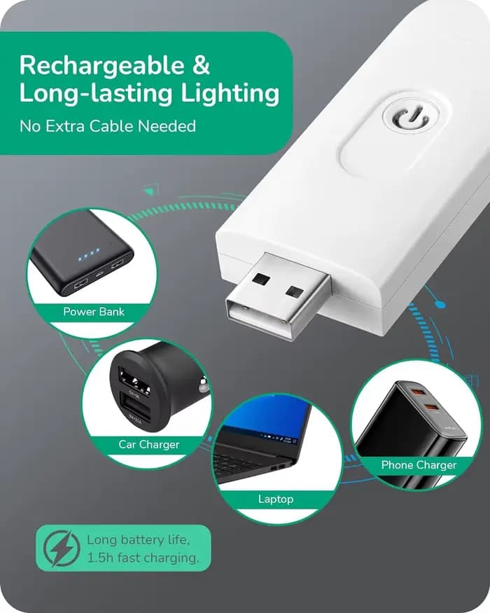 Lampe de lecture LED Rechargeable par USB, Protection des yeux, veilleuse Portable à Clip, lampe de bureau, marque-page, lumière de lecture