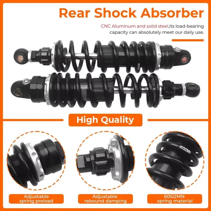 Amortisseur de Suspension arrière universel pour moto, 330mm, noir, pour Honda, Yamaha, Kawasaki, Suzuki, Ducati, accessoires