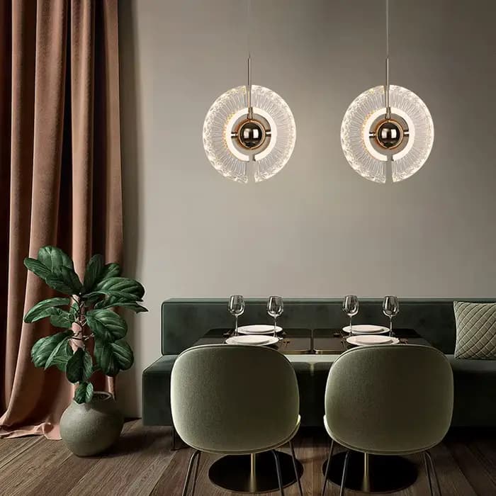 Lampe suspendue LED nordique, luminaire décoratif d'intérieur, idéal pour une table de chevet, un salon, une salle à manger, une cuisine, un balcon