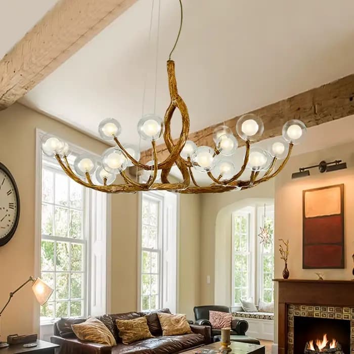Moderne minimaliste branche d'arbre LED lustre hall d'hôtel café magasin de vêtements Restaurant suspension lampe Art décor éclairage