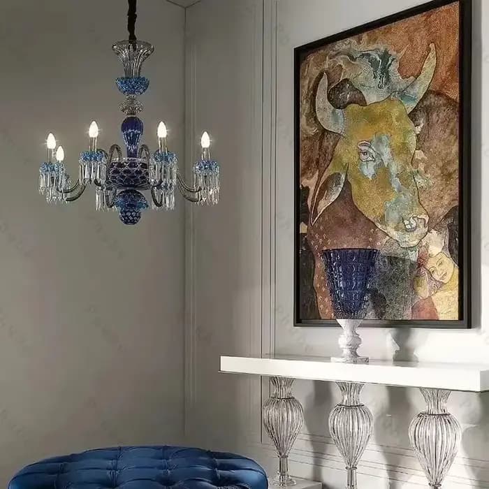 Lustre en cristal haut de gamme de luxe français, décoration et éclairage adaptés aux salons, salles à manger, chambres à coucher, villas
