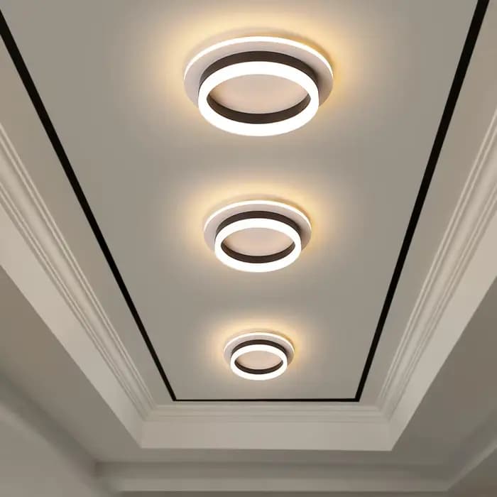 Lustre LED moderne éclairage intérieur pour couloir couloir monté en Surface acrylique plafonnier lampe à intensité variable Lustres maison déco