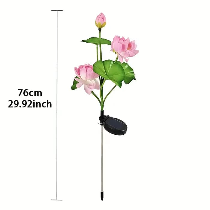 Le jardin solaire fleurs décoratives allume la lumière extérieure imperméable de piquet de Lotus pour la lampe solaire de voie de marche de porche de cour de Patio de campagne