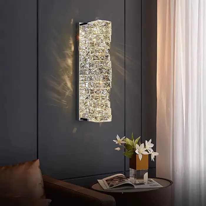 Applique murale en cristal de luxe de haute qualité pour chambre à coucher, chevet, salon, décoration créative de la maison, luminaire Led