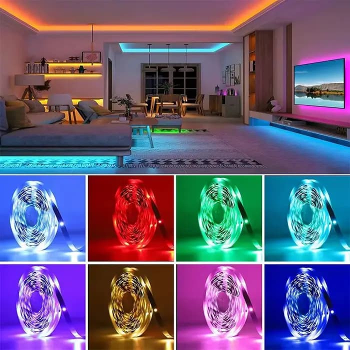 Bande lumineuse Led RGB, 5m, 10m, 20m, 30m, avec contrôle par application, ruban Flexible, pour décoration de chambre à coucher
