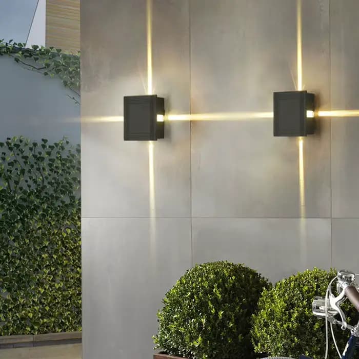 Applique murale LED extérieure étanche IP65, éclairage mural bidirectionnel (haut et bas)