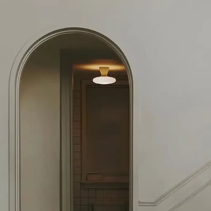 Plafonnier en verre au design moderne, luminaire décoratif d'intérieur, idéal pour un salon, une véranda, un hôtel, un couloir ou une chambre à coucher