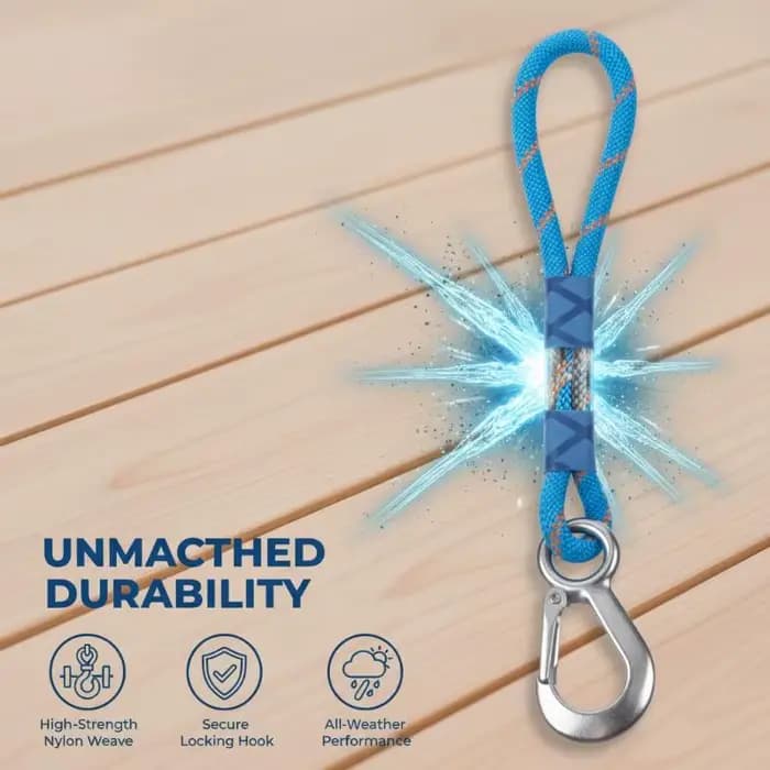 Corde de suspension pour hamac, 1 pièce, en nylon robuste avec crochet en métal, adaptée aux hamacs d'extérieur, aux balançoires d'arbre et aux chaises de patio