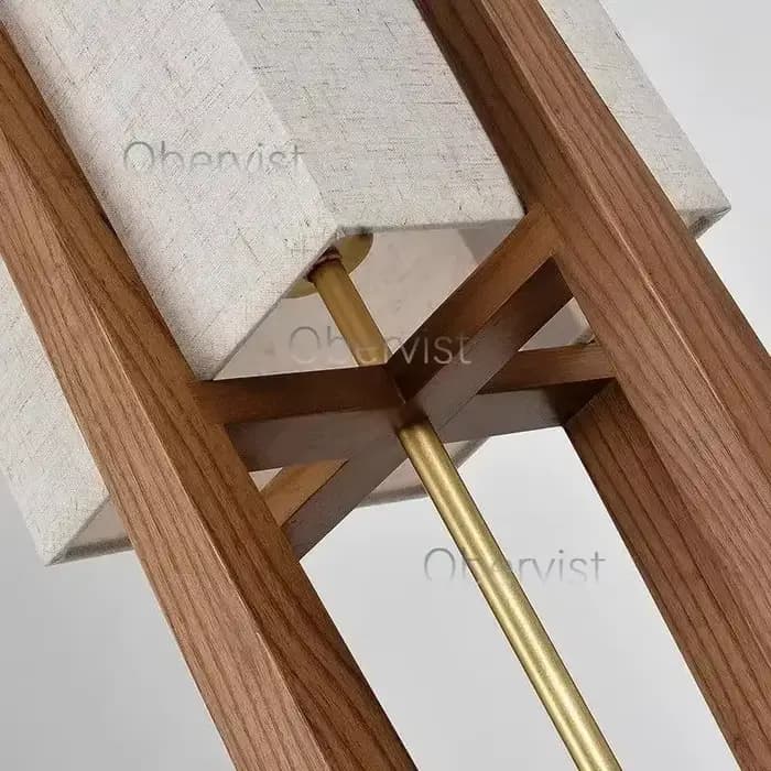 Lampadaire en bois massif de designers nordiques – Lampe sur pied en bois pour salon, chambre, canapé, chevet, décoration intérieure