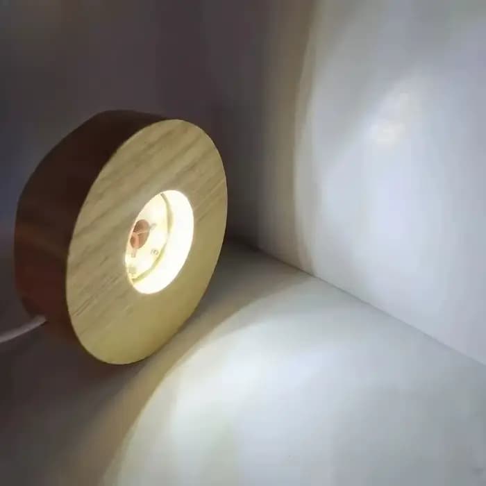 Lampes décoratives de bureau en bois, Base lumineuse, veilleuse Led en bois, présentoir Usb, support de lampe, ornement artistique